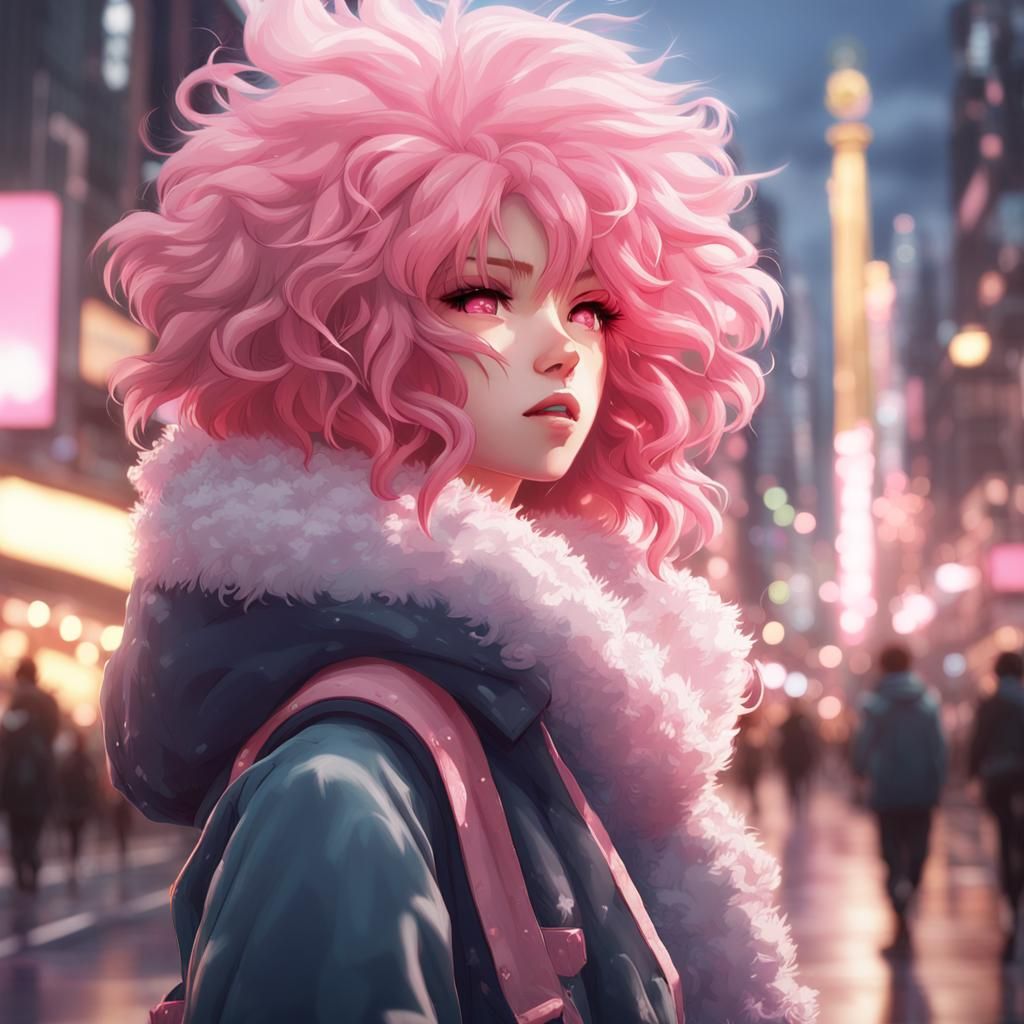 Fluffy Pink Hair