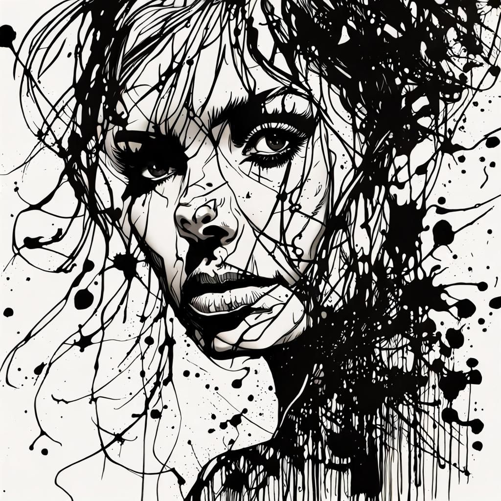 Portrait in Ink   by @AptWow