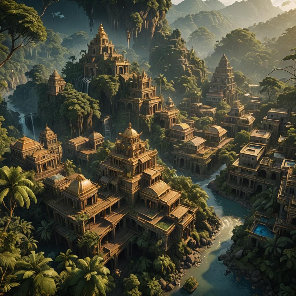 City of Gold in Central American jungle