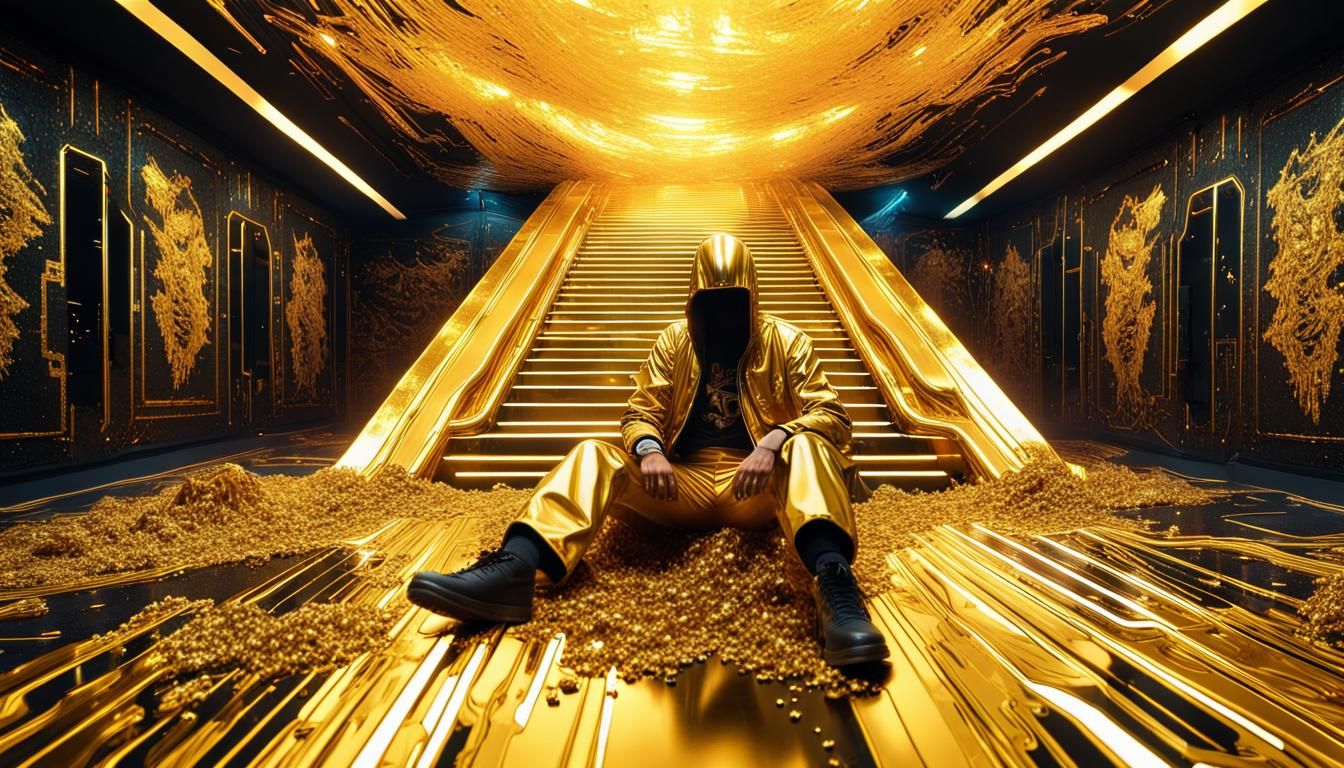 digital gold rush Part II AI Generated Artwork NightCafe Creator