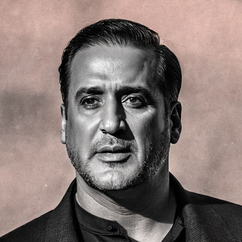 Portrait of a Man in Elegant Background with Soft Lighting