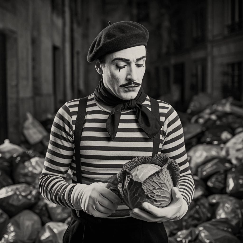 "Je contemple le chou et je déplore sa profonde tristesse" (With apologies to François Truffaut)   by @Snooty Art Snob