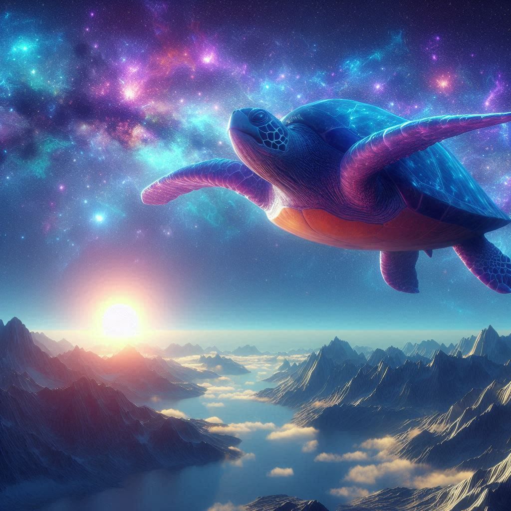 They move off into deep space, carrying their world on paths...