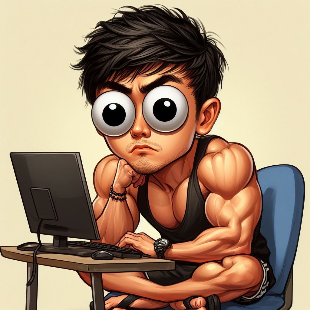 Googly eyes caricature