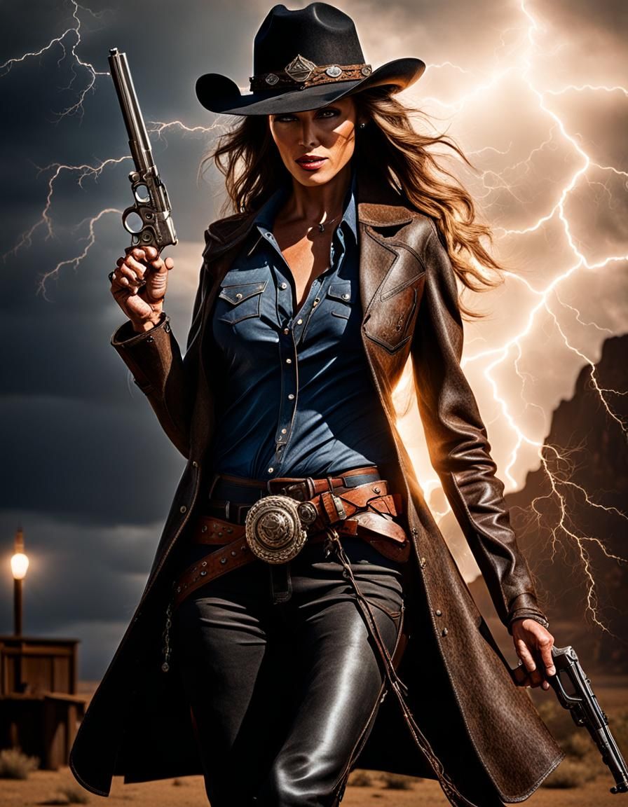 Outlaw Cowgirl - AI Generated Artwork - NightCafe Creator