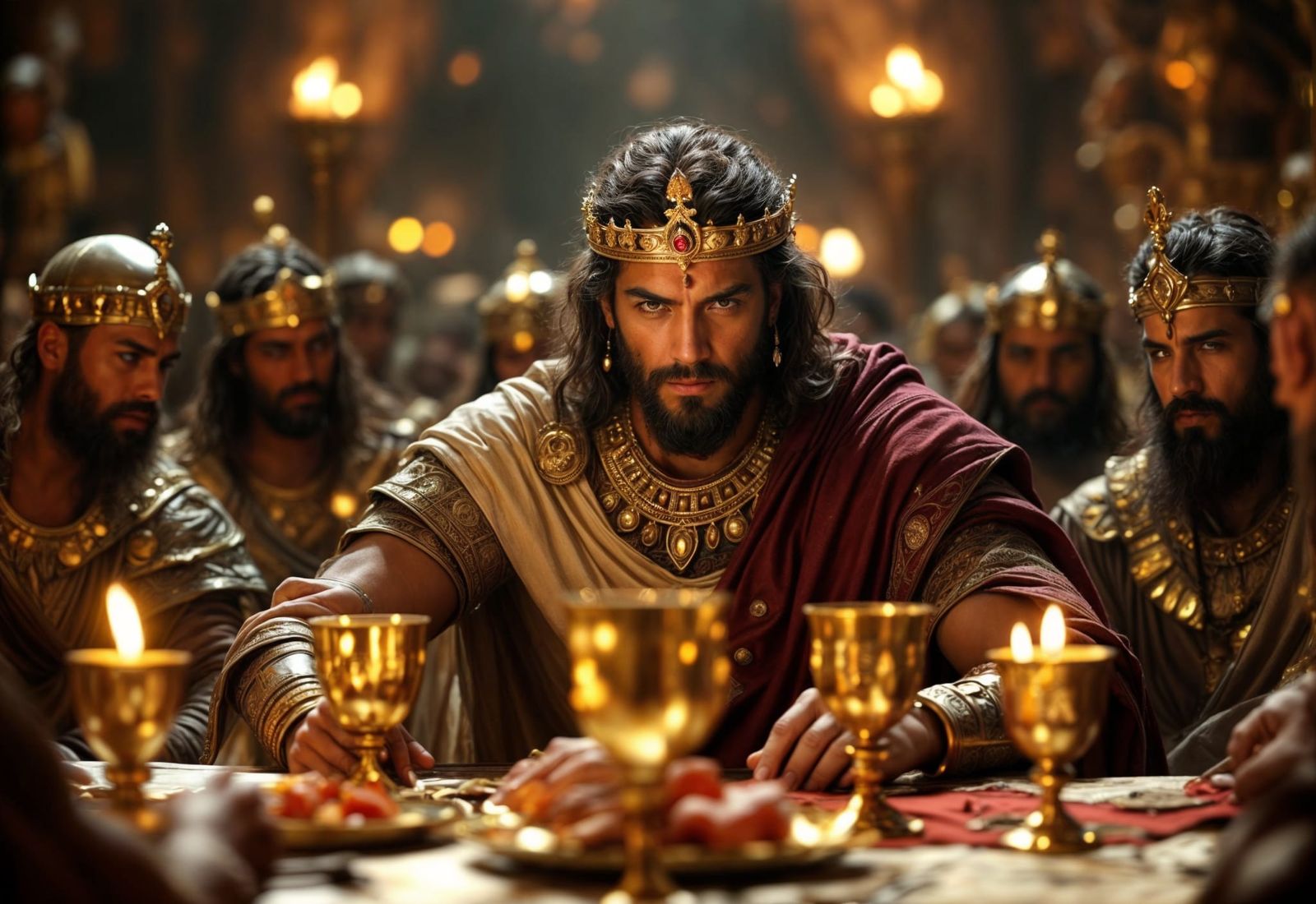 Xerxes upset at Vashti