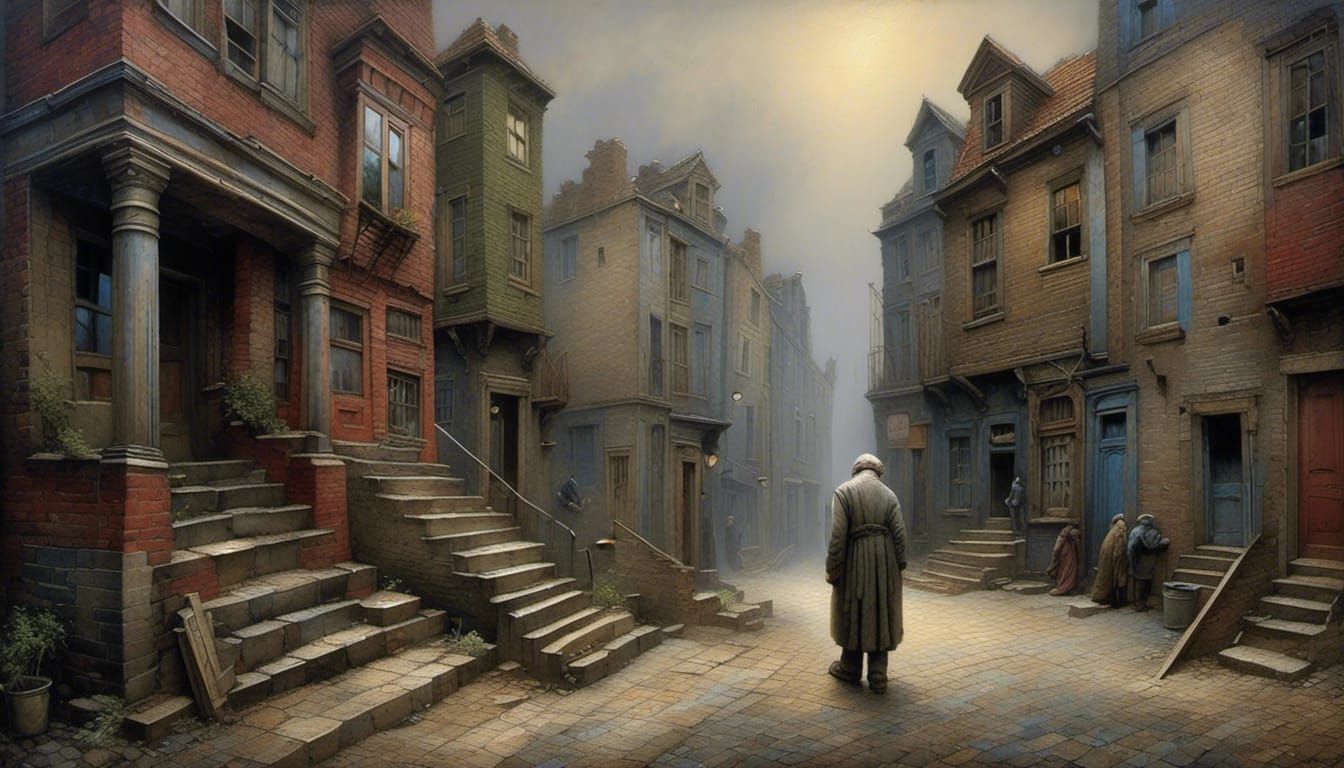(poverty, loneliness, despair)/(in city) / "Nobody Knows You...
