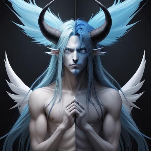 half angel and half devil by TeNsHi-ChA on DeviantArt