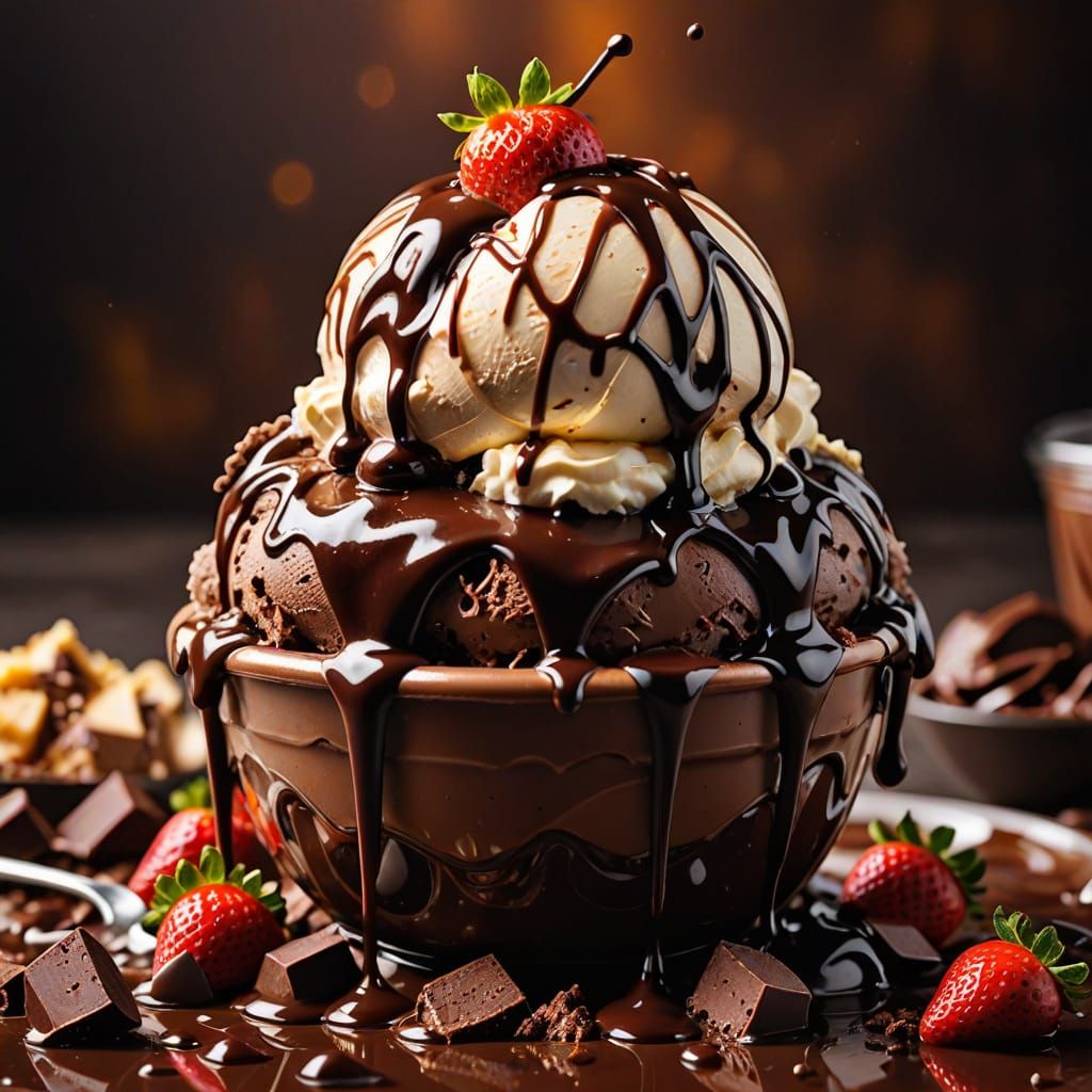 Decadent Chocolate Sundae Fondue  by @3E