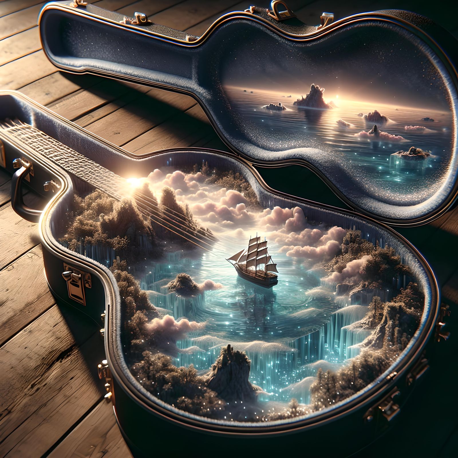 Magical guitar  case world  by @undefined