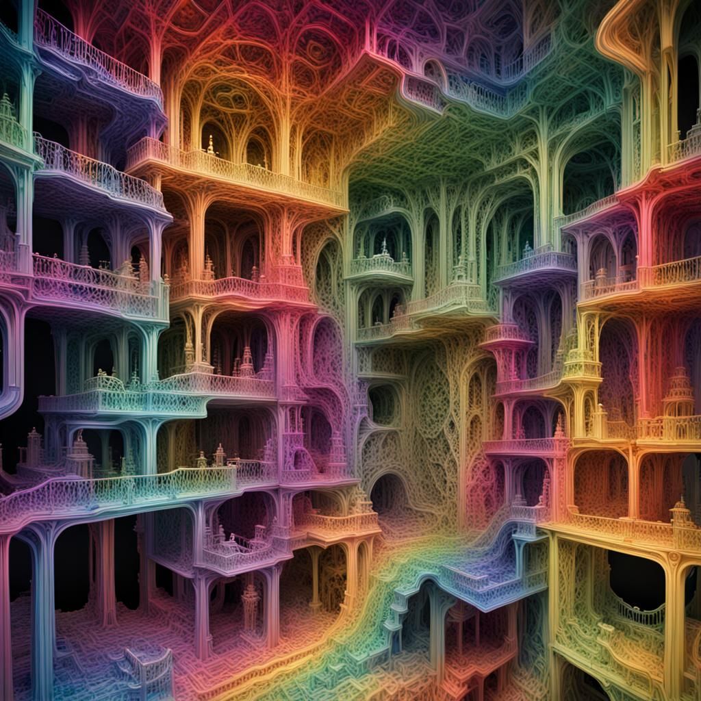 Rainbow Machinescapes are a complex visual and tactile exper...