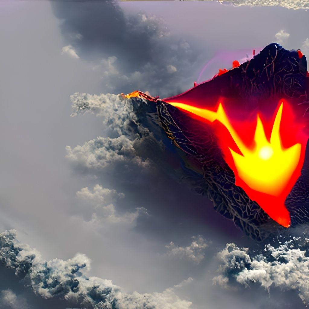 Vibrant Cosmological Explosion in a Fiery Aesthetic