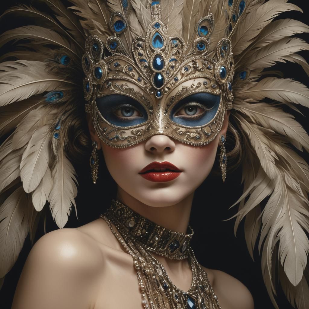 A woman wearing a mask