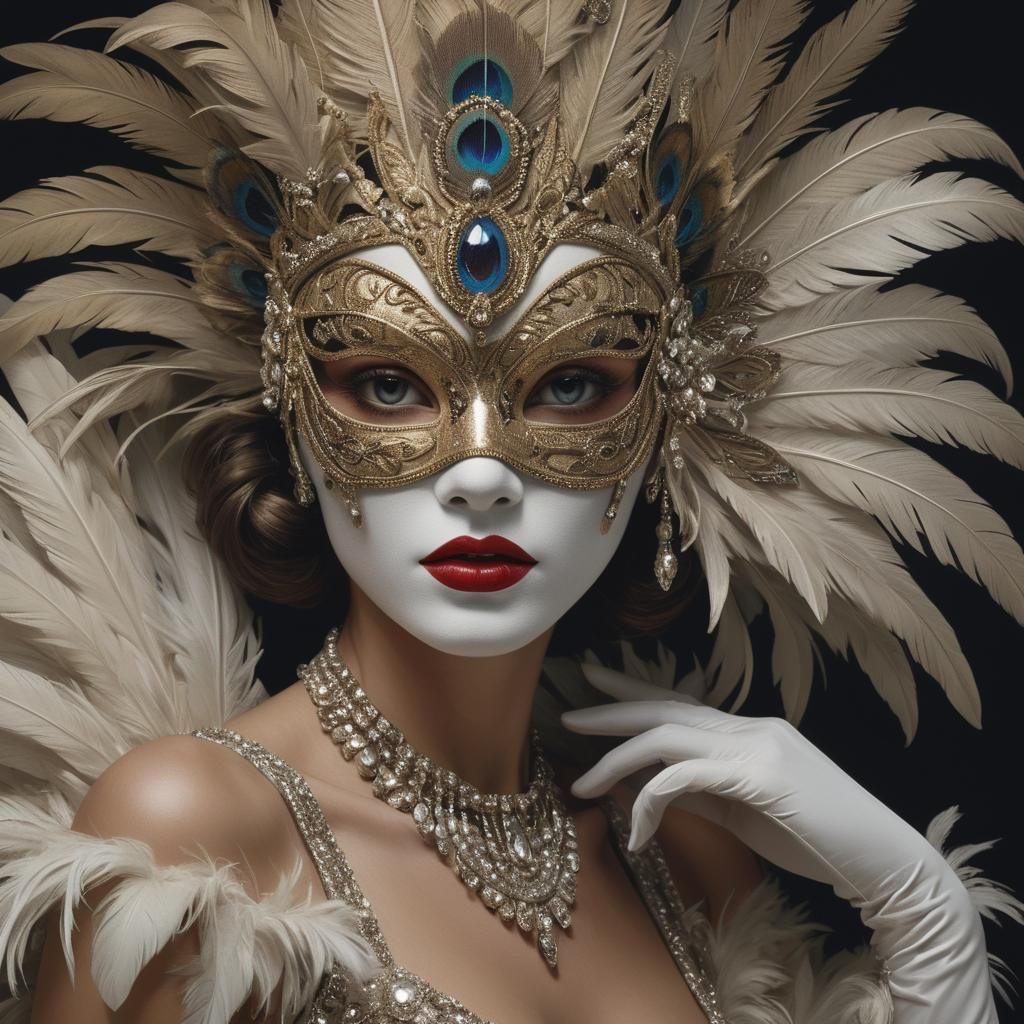 A woman wearing a mask