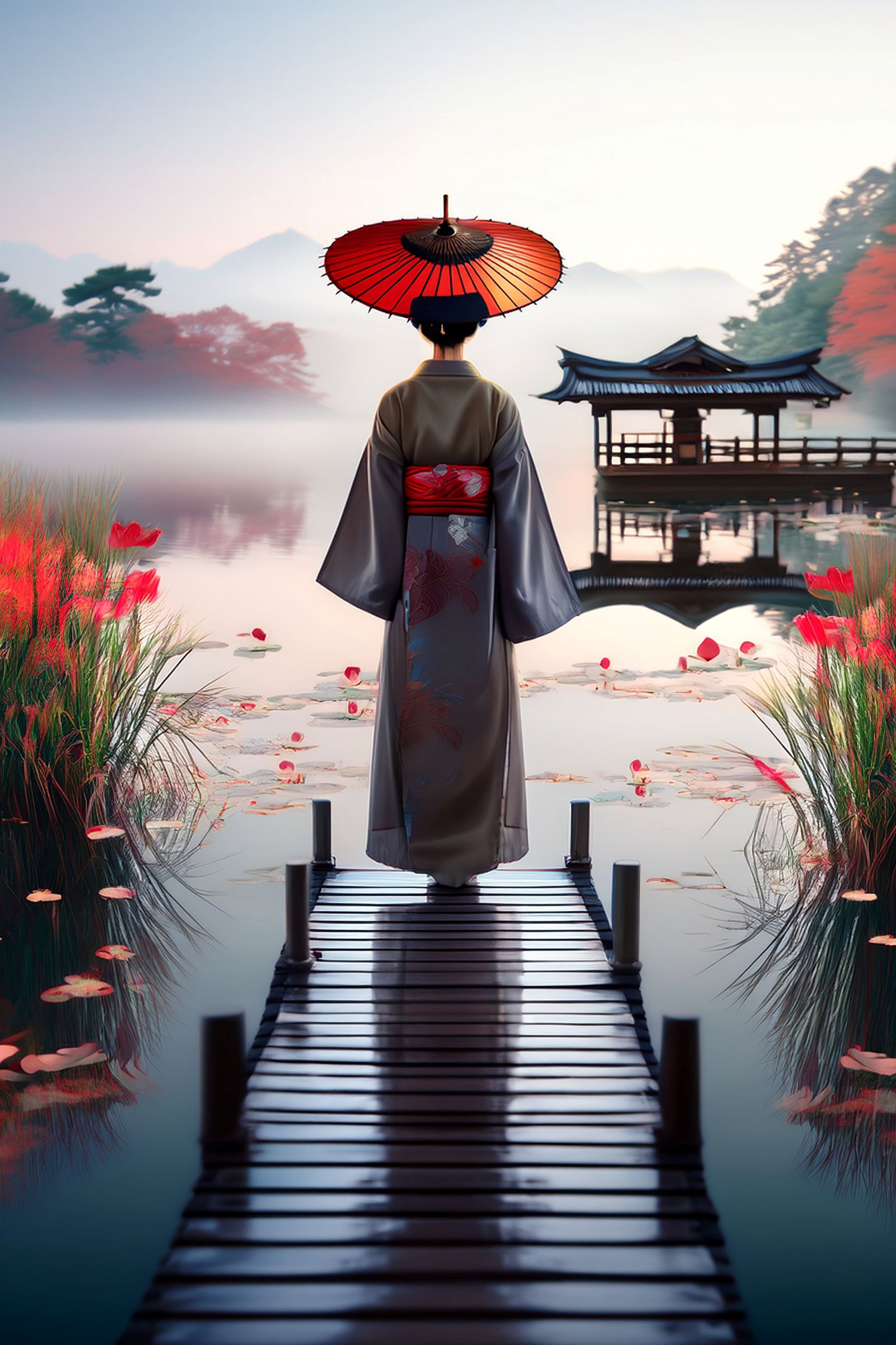 A slender Japanese lady