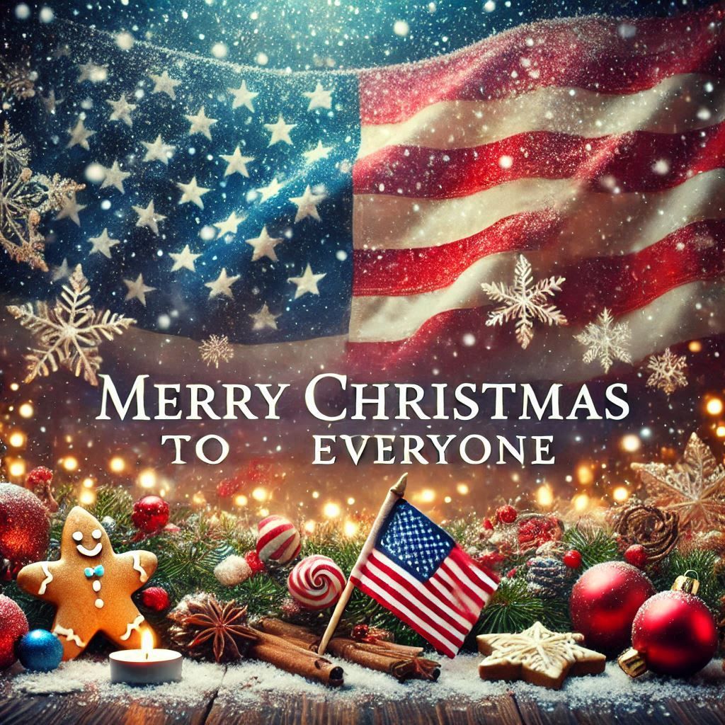 Merry Christmas USA- created in Bing