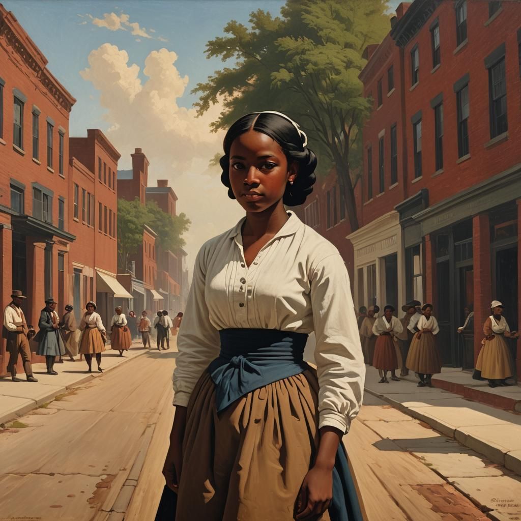 Girl on the street in Saint Louis