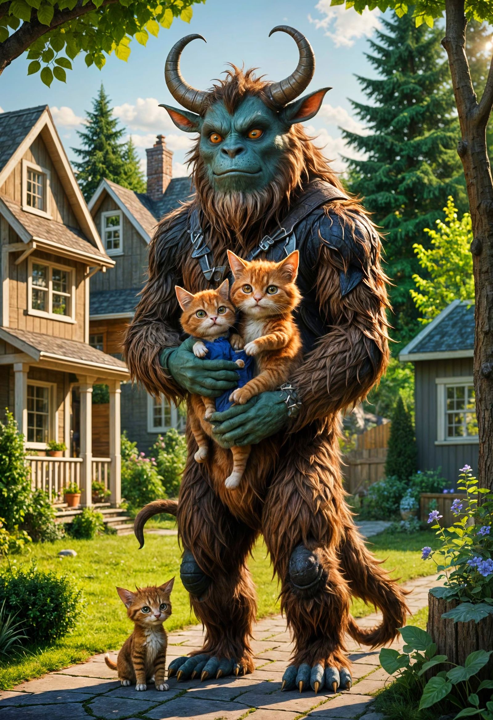 A Friendly Beast Who Rescues Lost Kittens  by @Mister