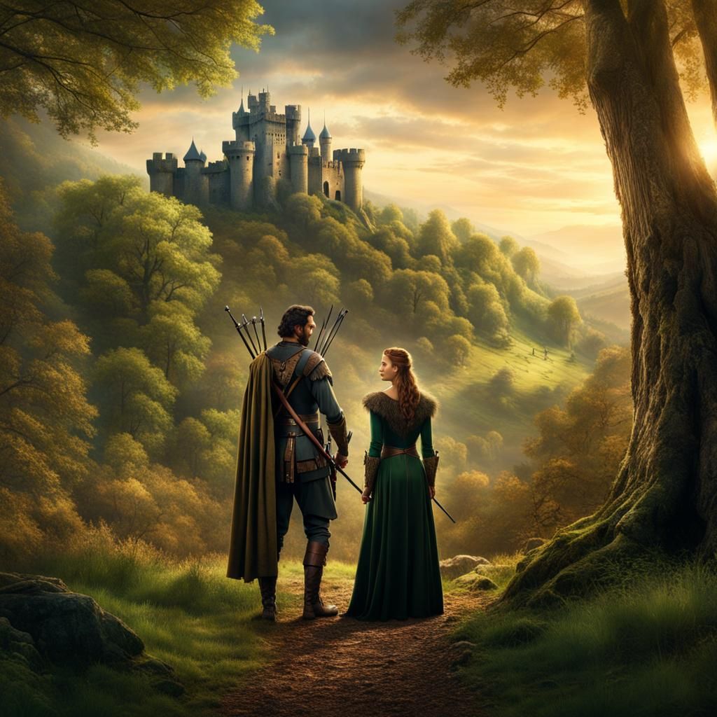 Robin & Marian Parting at Edge of Sherwood Forest  by @doGooder