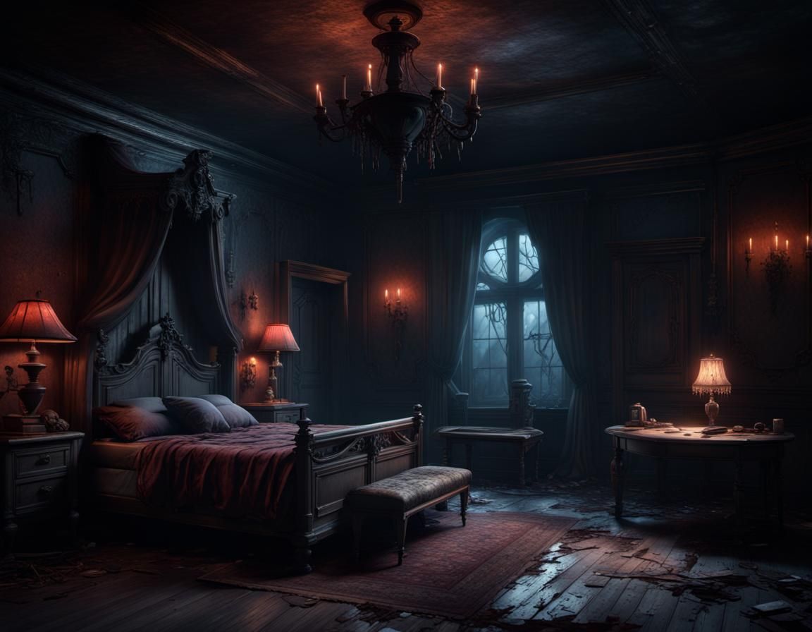 Abandoned bedroom, Eerie place  by @Eimen