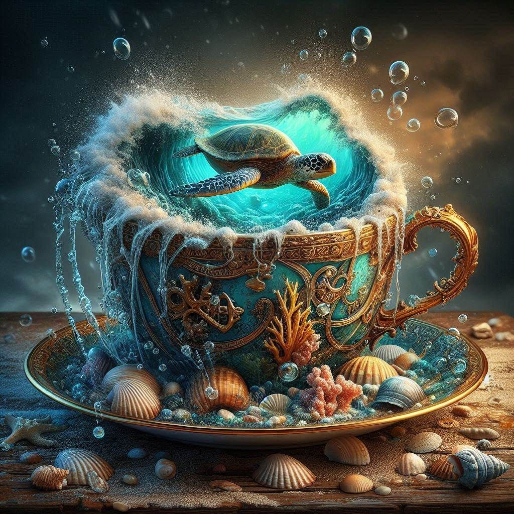 Sea Turtle in a Teacup (3)