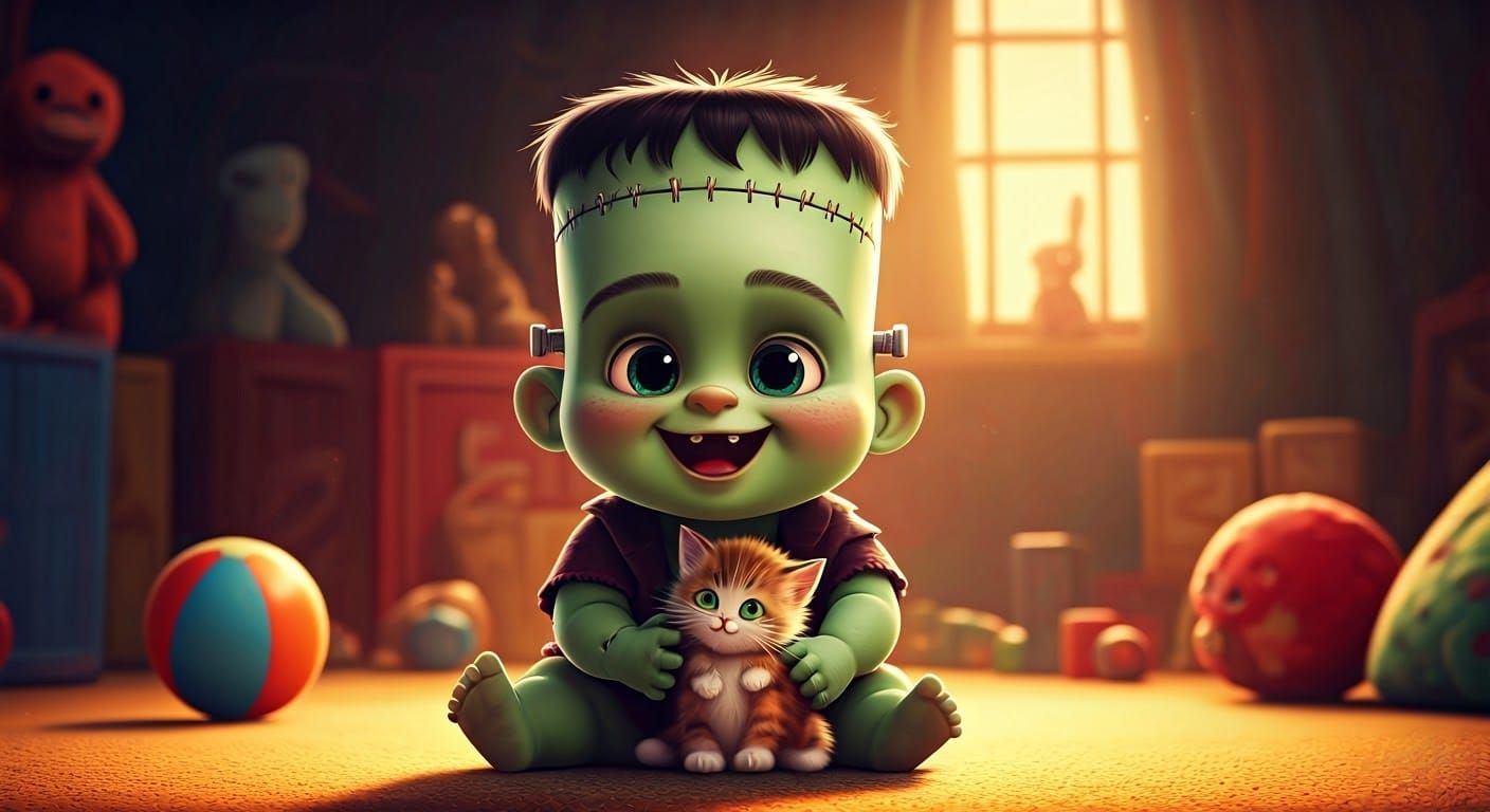 Frankenstein's Baby Monster  by @CassS