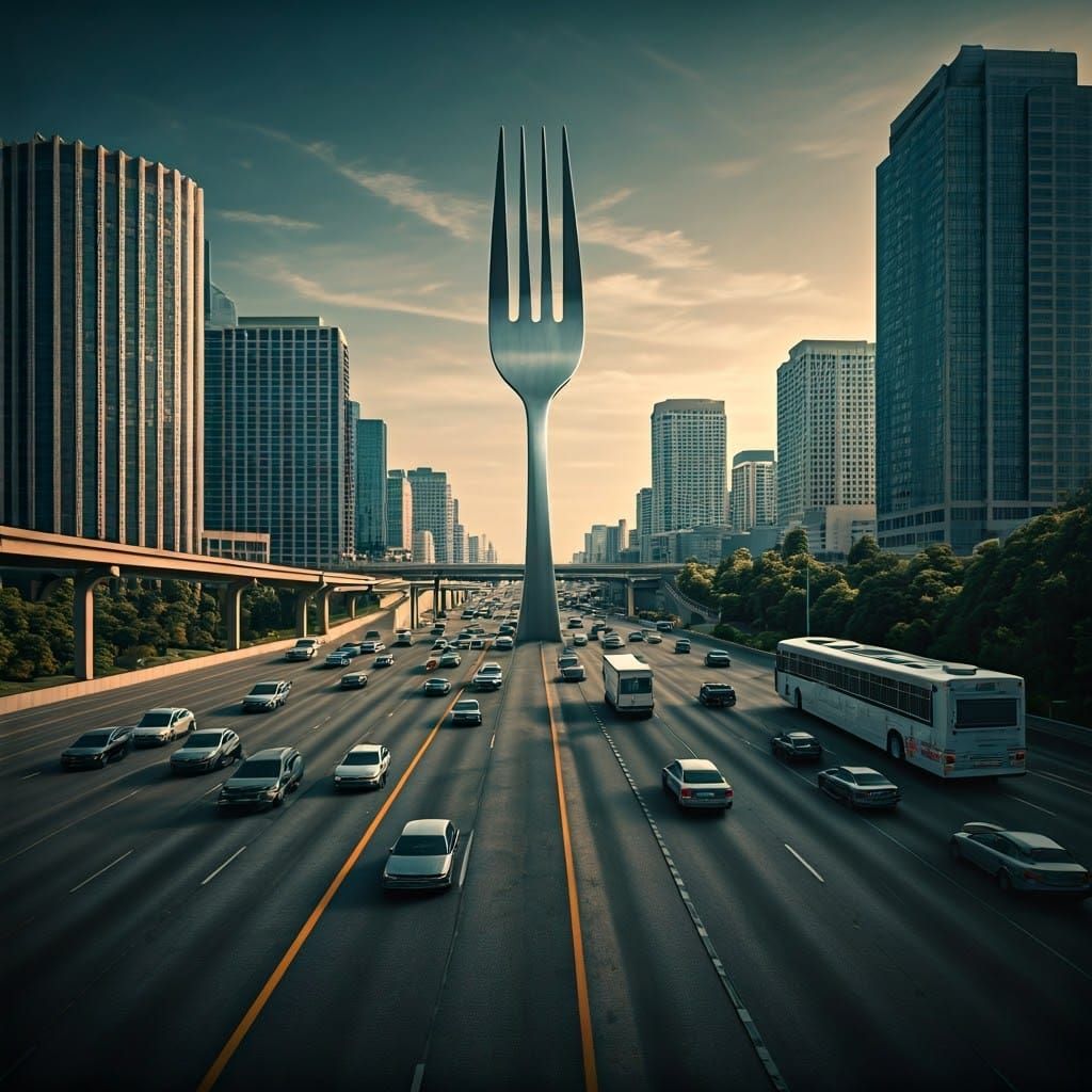 in the road  by @William Wallis