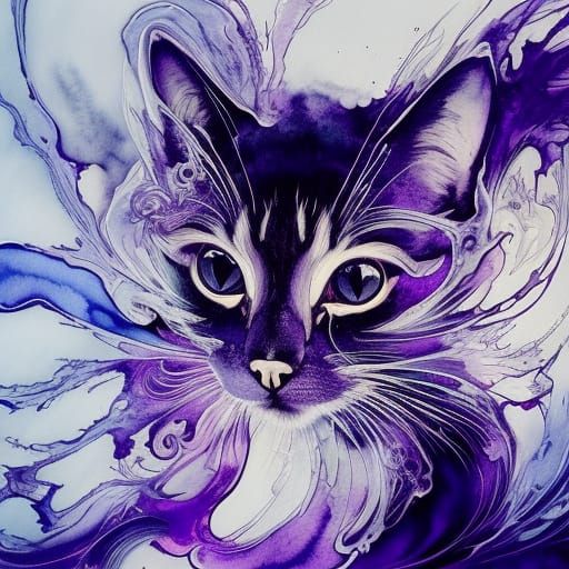 purple ink flow