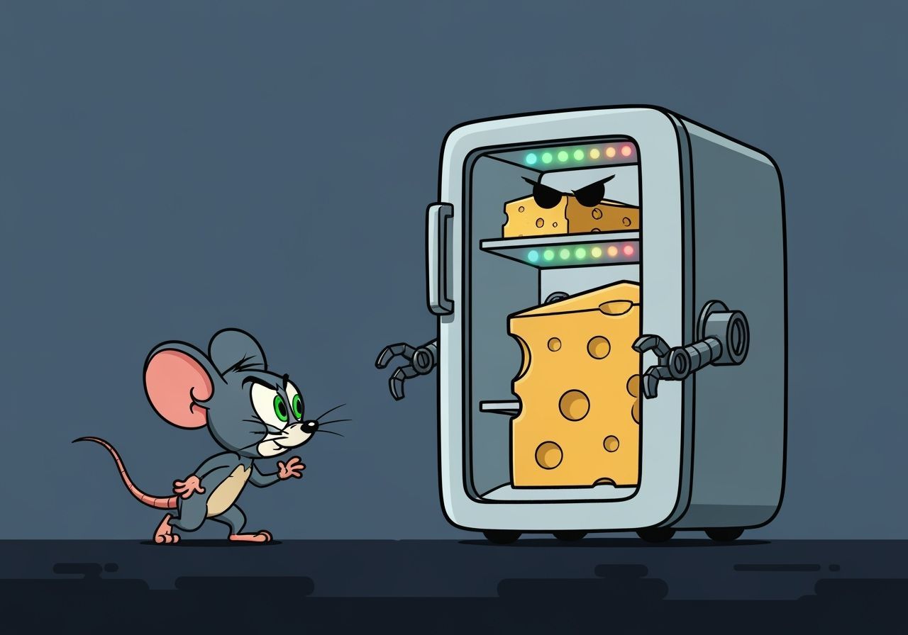 cartoon mouse and cheese   by @photon