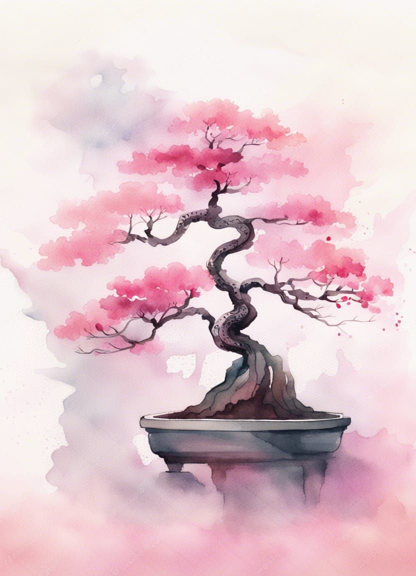 Watercolor Bonsai  false