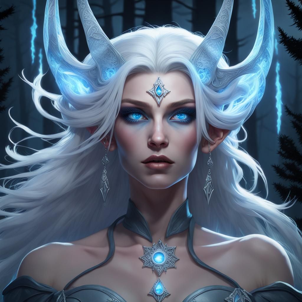 Icy Witch Demon - Ai Generated Artwork - Nightcafe Creator