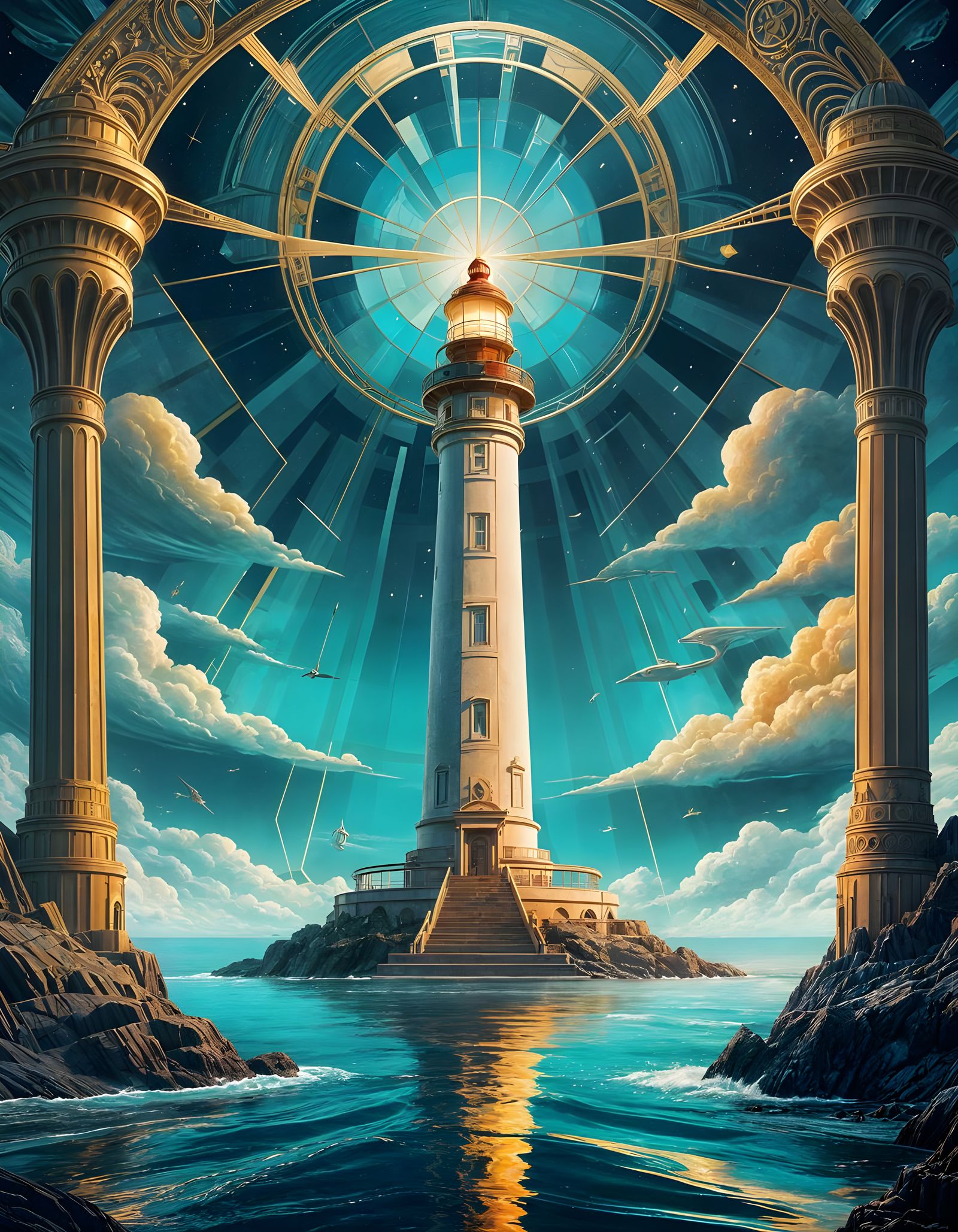 Deco Lighthouse   by @KBunny001