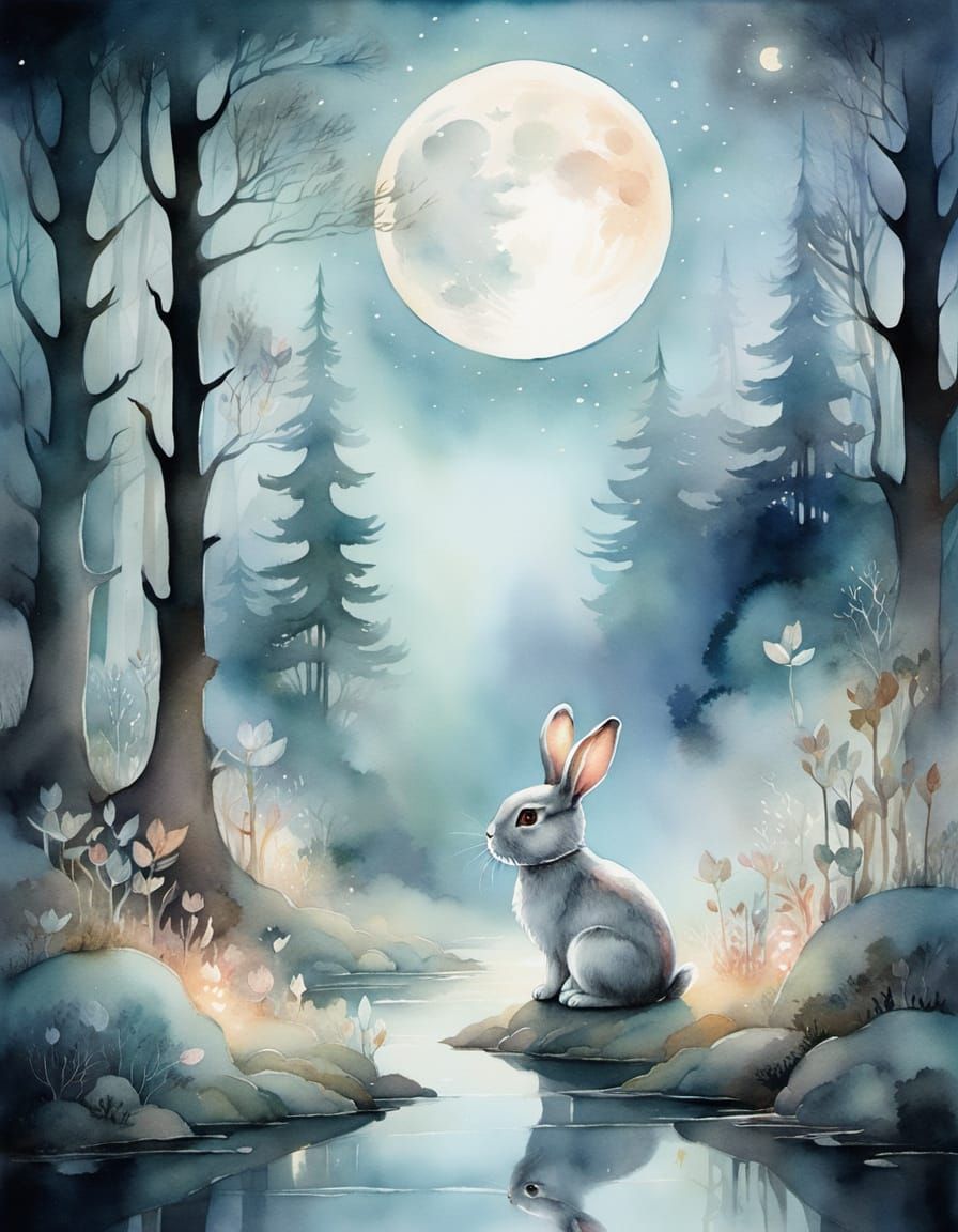 A whimsical tiny bunny  by @Isa Sowelu