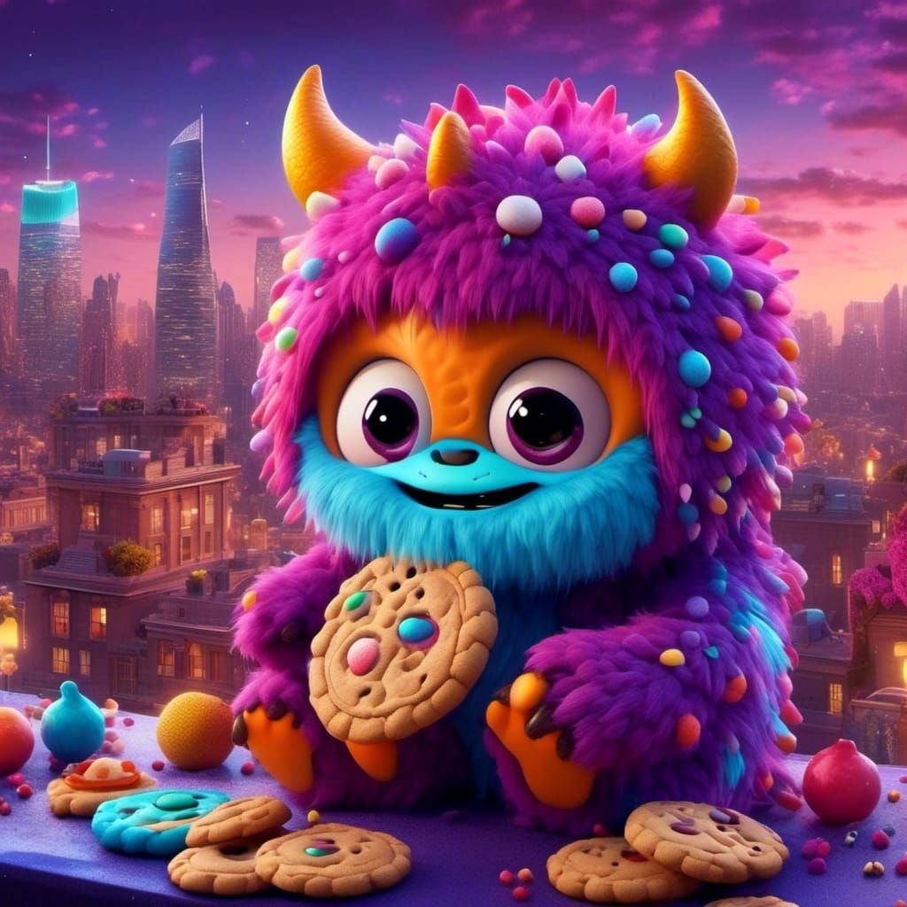 Meet Chip (the friendly and adorable cute cookie monster)
