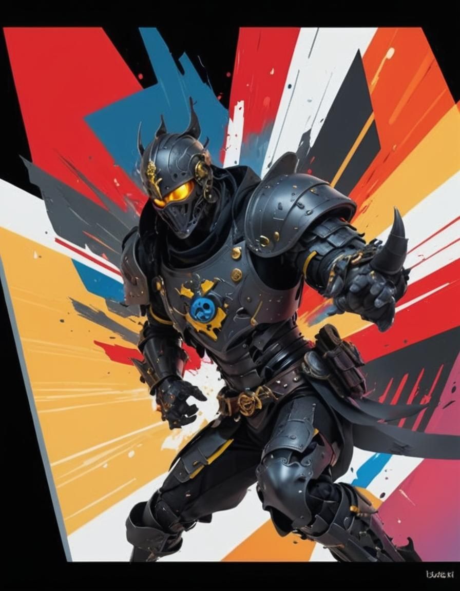 Pirate neofuturistic look less technologically developed mal...