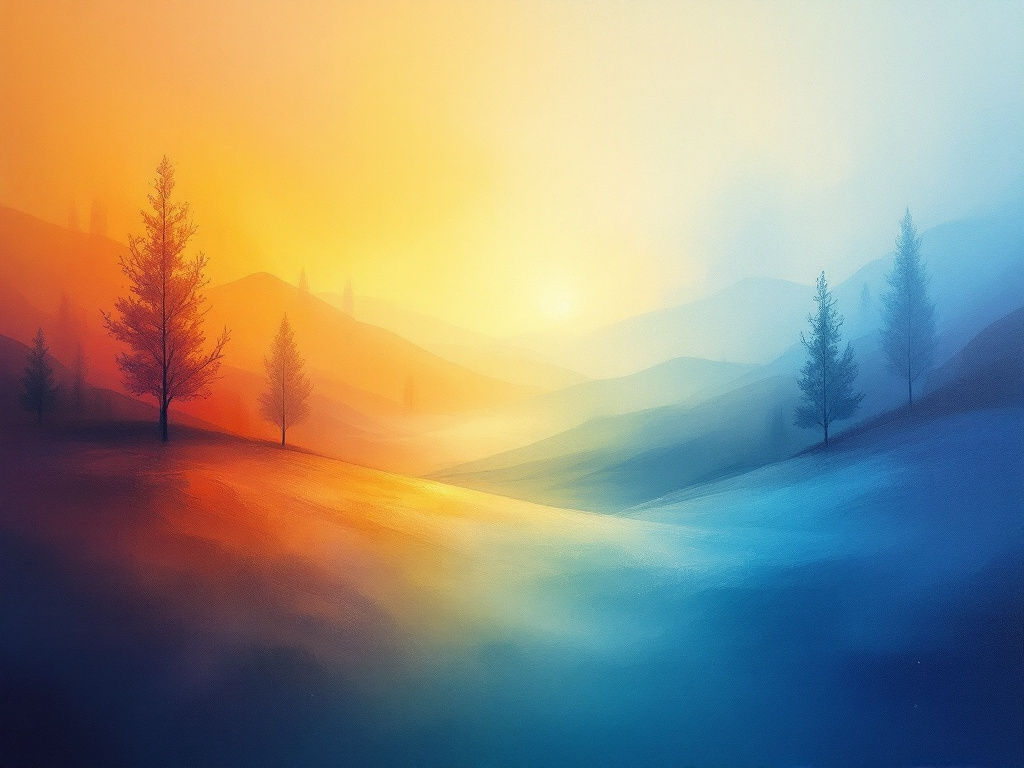 An abstract and colorful landscape – MI