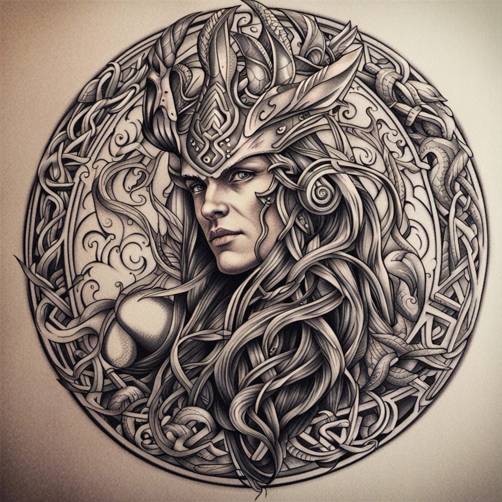 Norse mythology tattoo designs AI Generated Artwork NightCafe Creator