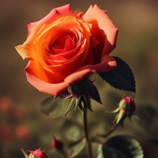 Hyperrealistic Desert Rose with Dramatic Lighting
