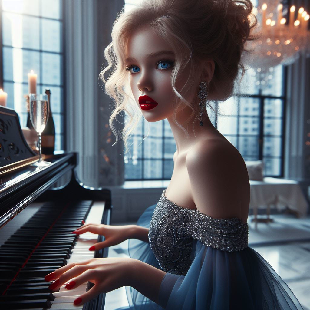 April warming up for a recital