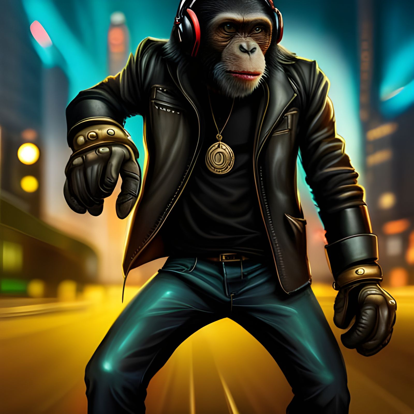 On the street, jammin' to the beat.   by @Kim