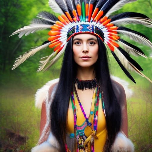 Native American Princess of Peace #3 - AI Generated Artwork - NightCafe ...