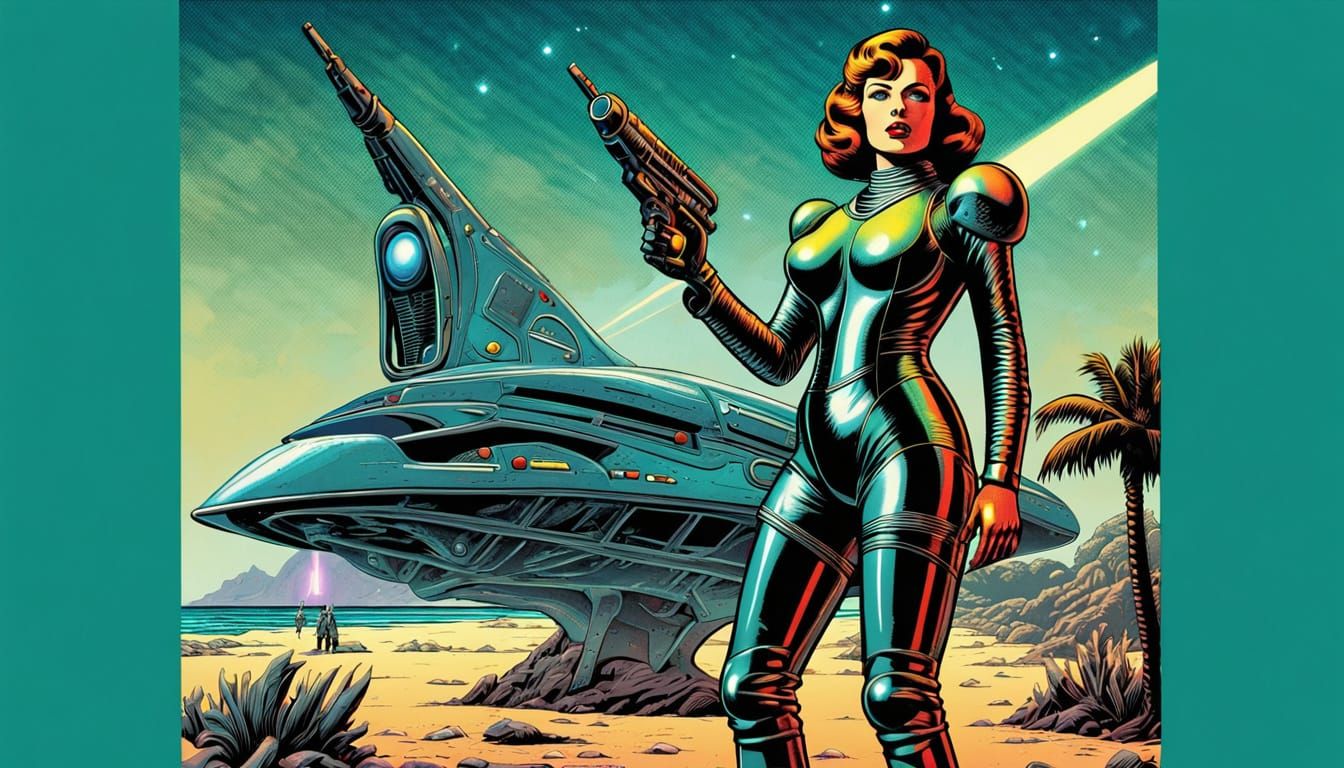 Vintage Space Woman - 6  by @Jeff