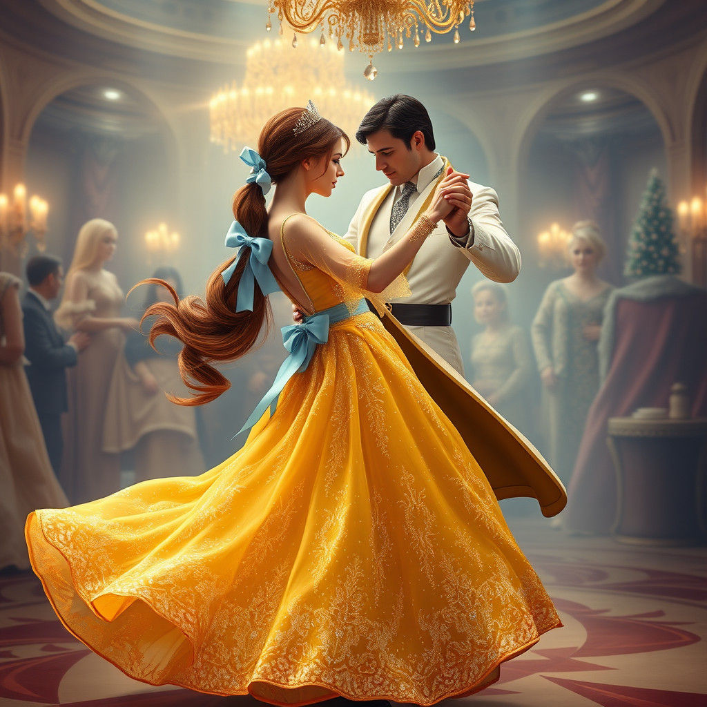 Anastasia's Christmas Ballroom Dance in Art Nouveau Style