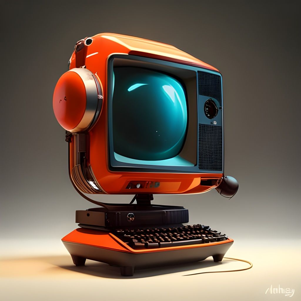 Retro futuristic computer  by @shurupovertman