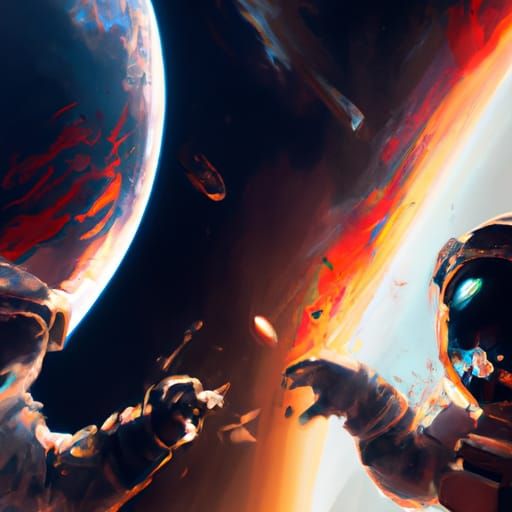 astronauts in space