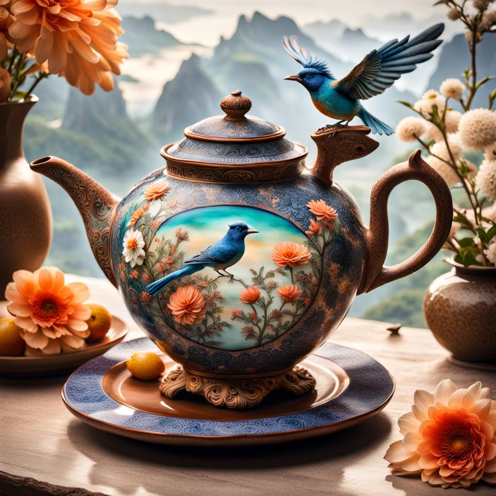 Ceramic fantasy pottery bluring the lines of what is real  by @Crystalline