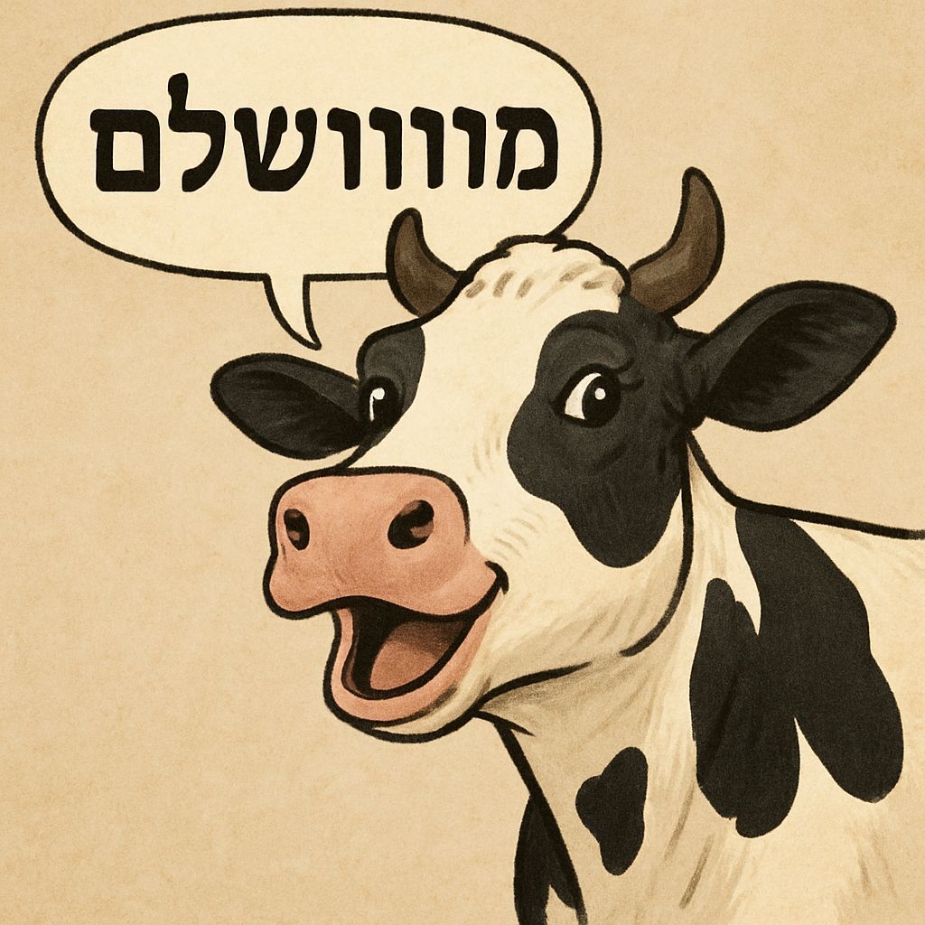 Cow Saying 'Moooshelem'