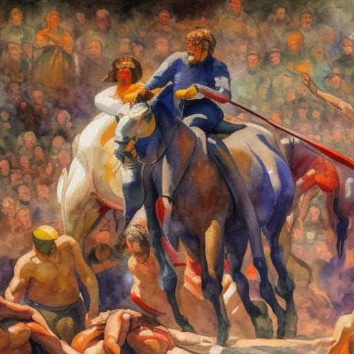 Humiliation in a Gouache Impressionist Arena