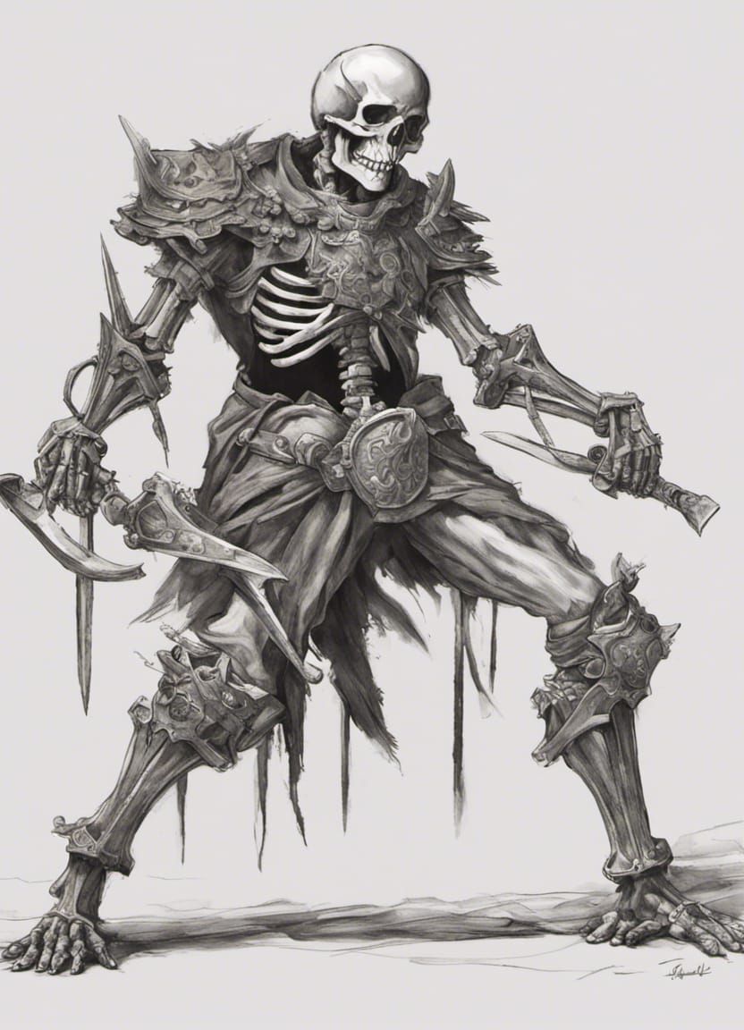 Skeleton Fighter 2 - AI Generated Artwork - NightCafe Creator