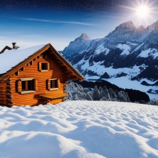 Snowed In Swiss Alps